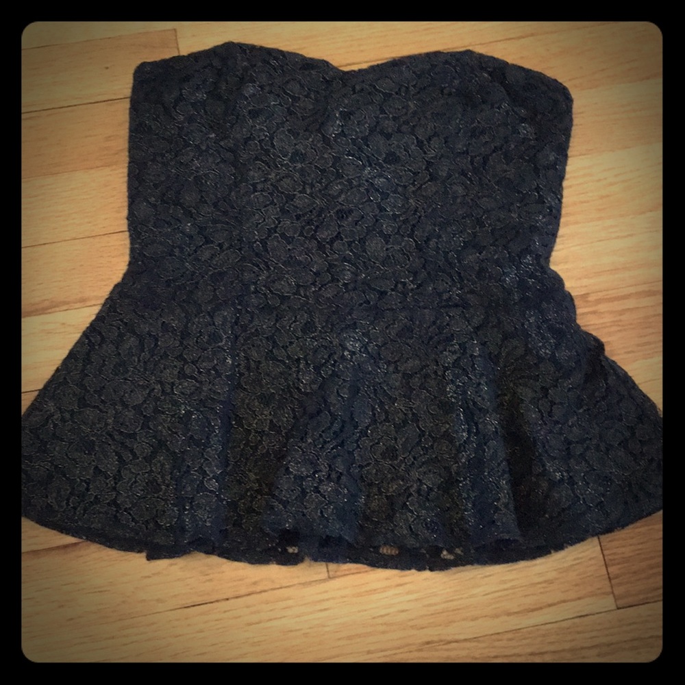 Strapless peplum top from Express size XS